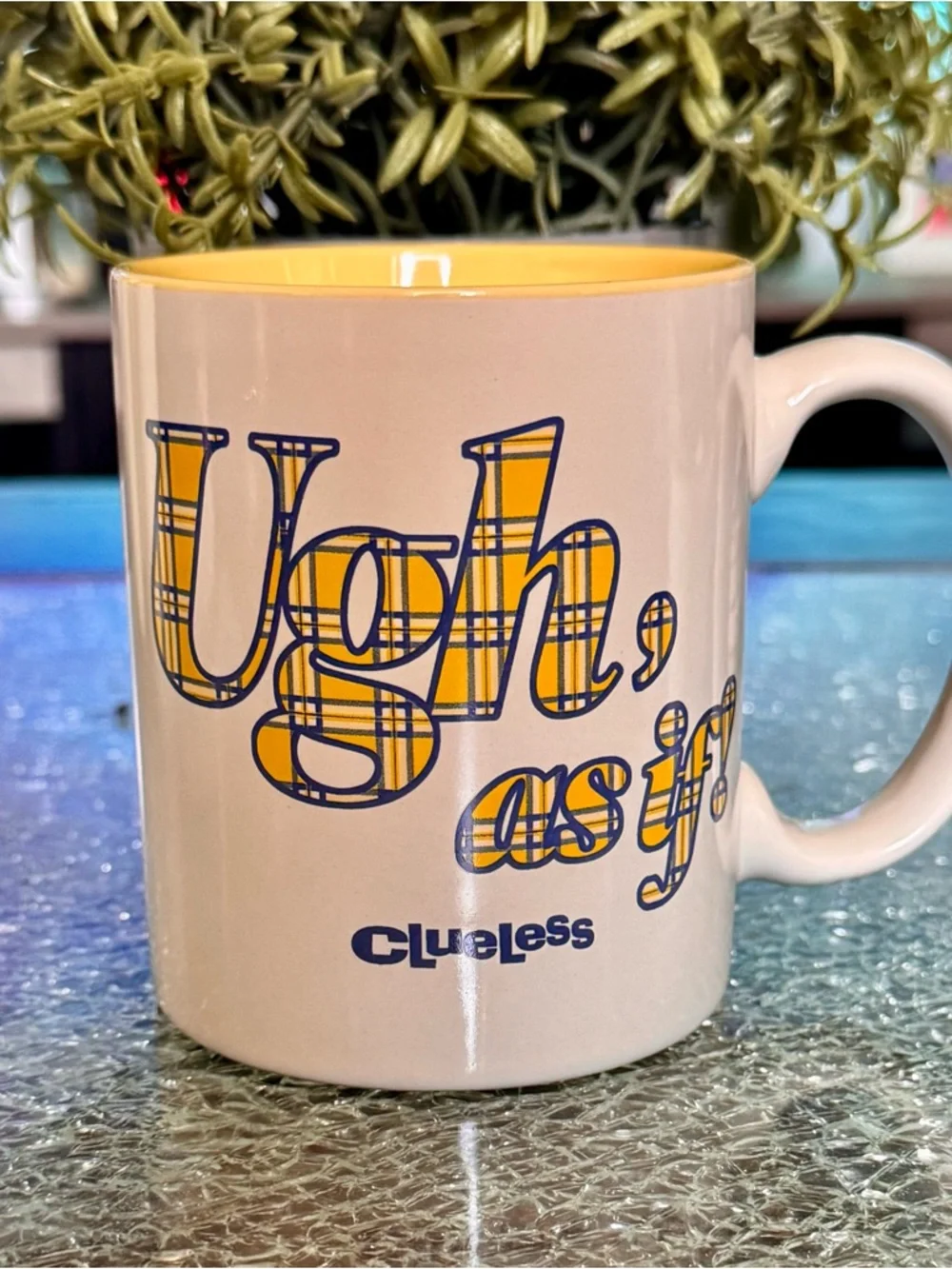 Clueless Graphic Coffee Mugs - Pastel Blue & Cream